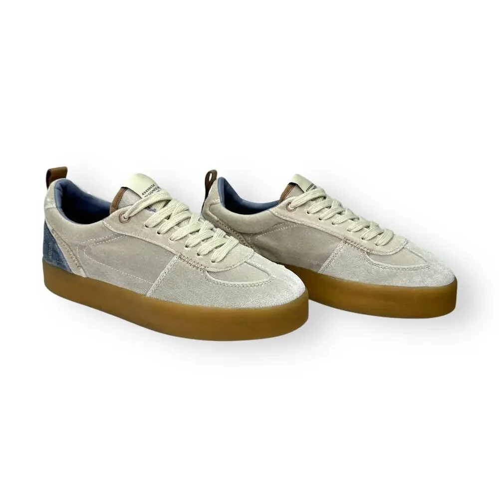 Steve Madden Women's Tucker Platform Sneaker Size 8.5 White Blue Velvet Velour - Picture 8 of 11
